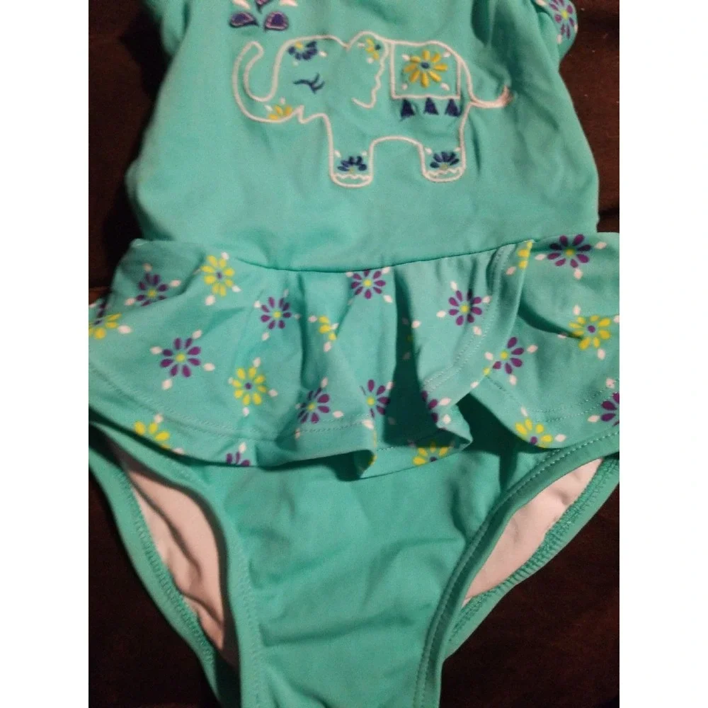 Gymboree 12 18 months elephant swim‎ suit bathing safari smiles
